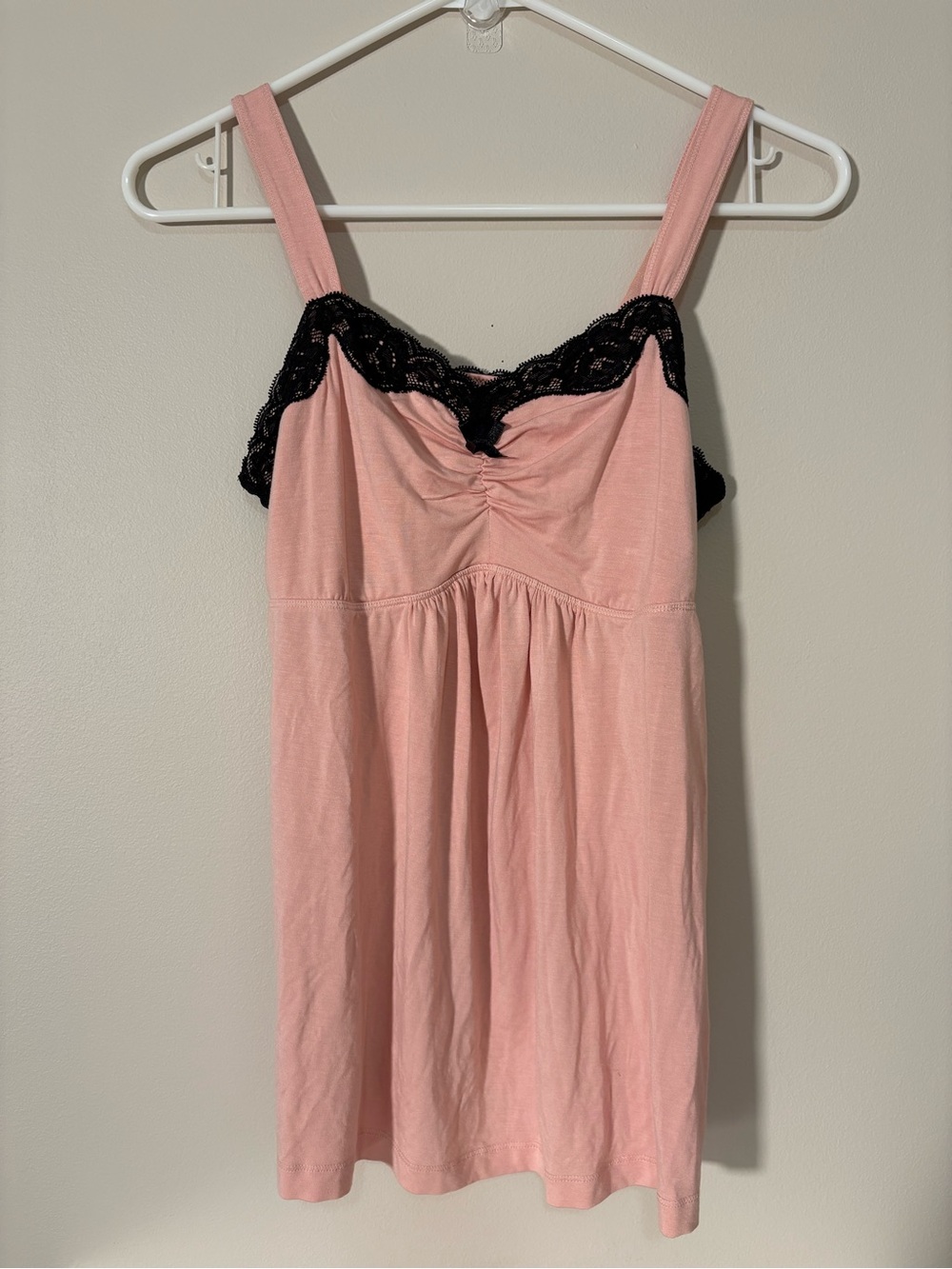 Soma Blush Pink Chemise with Black Lace Accents